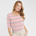 Matrosenshirt mit 3/4-Arm – Ringel dreifarbig