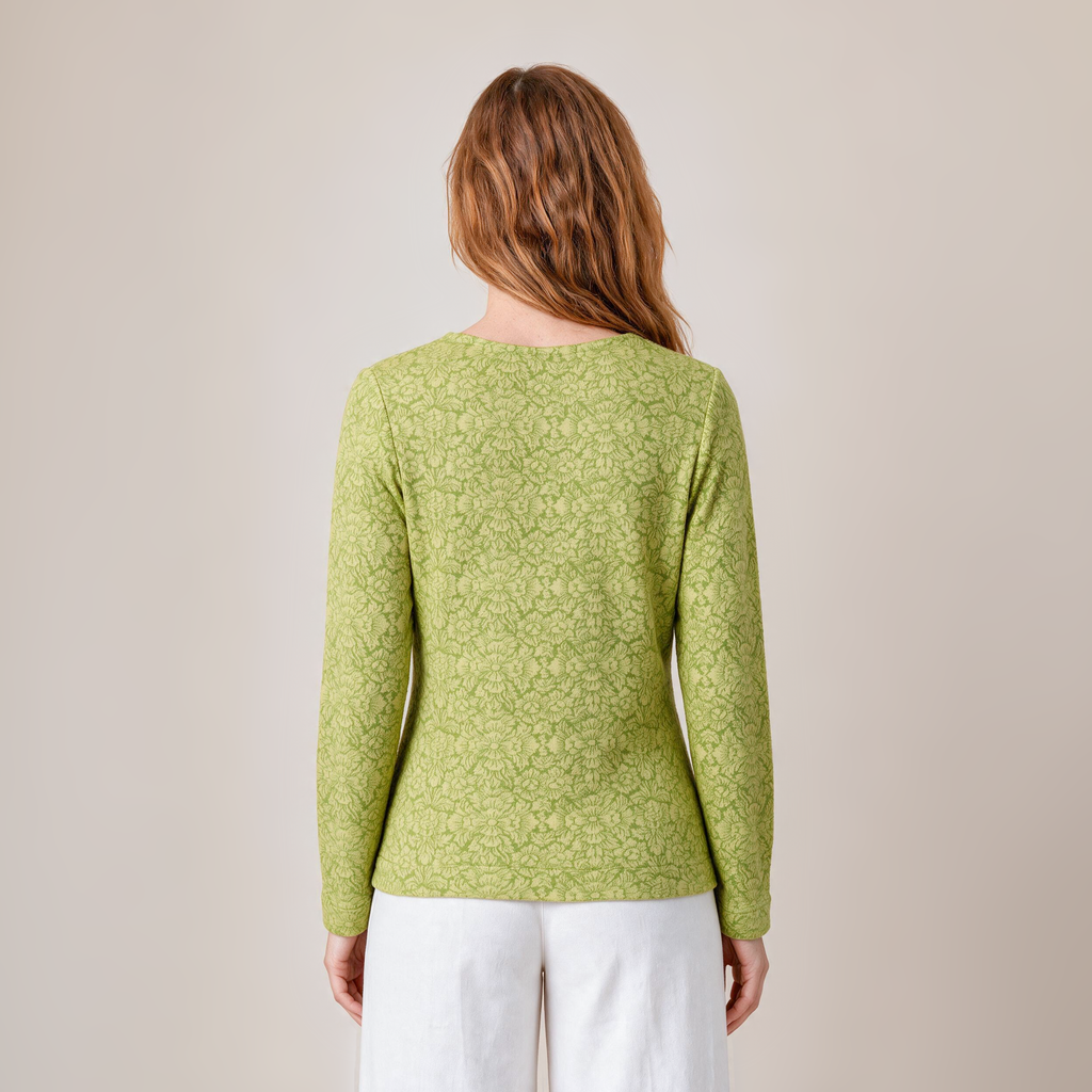 Wickelpullover grün – Rückansicht