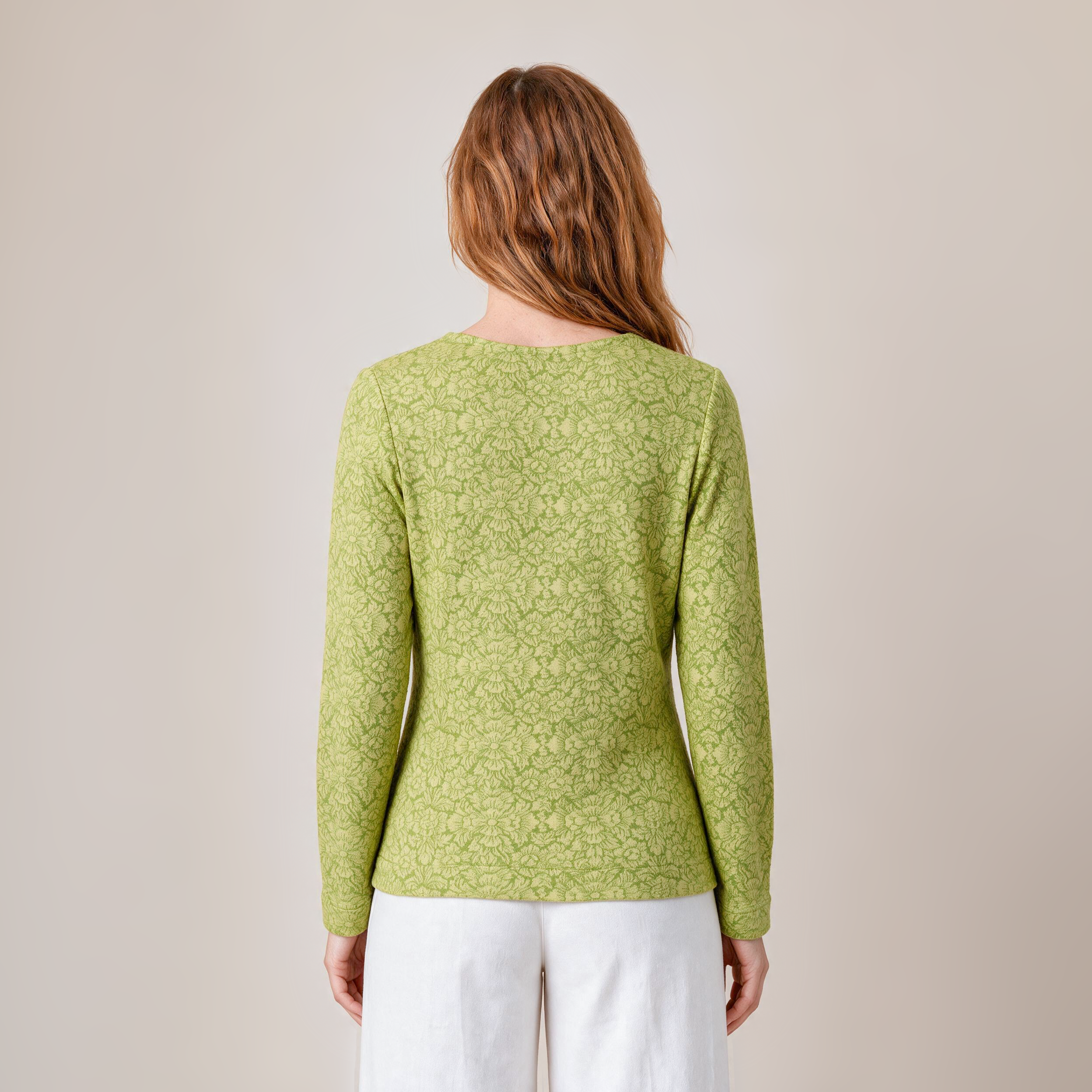 Wickelpullover grün – Rückansicht