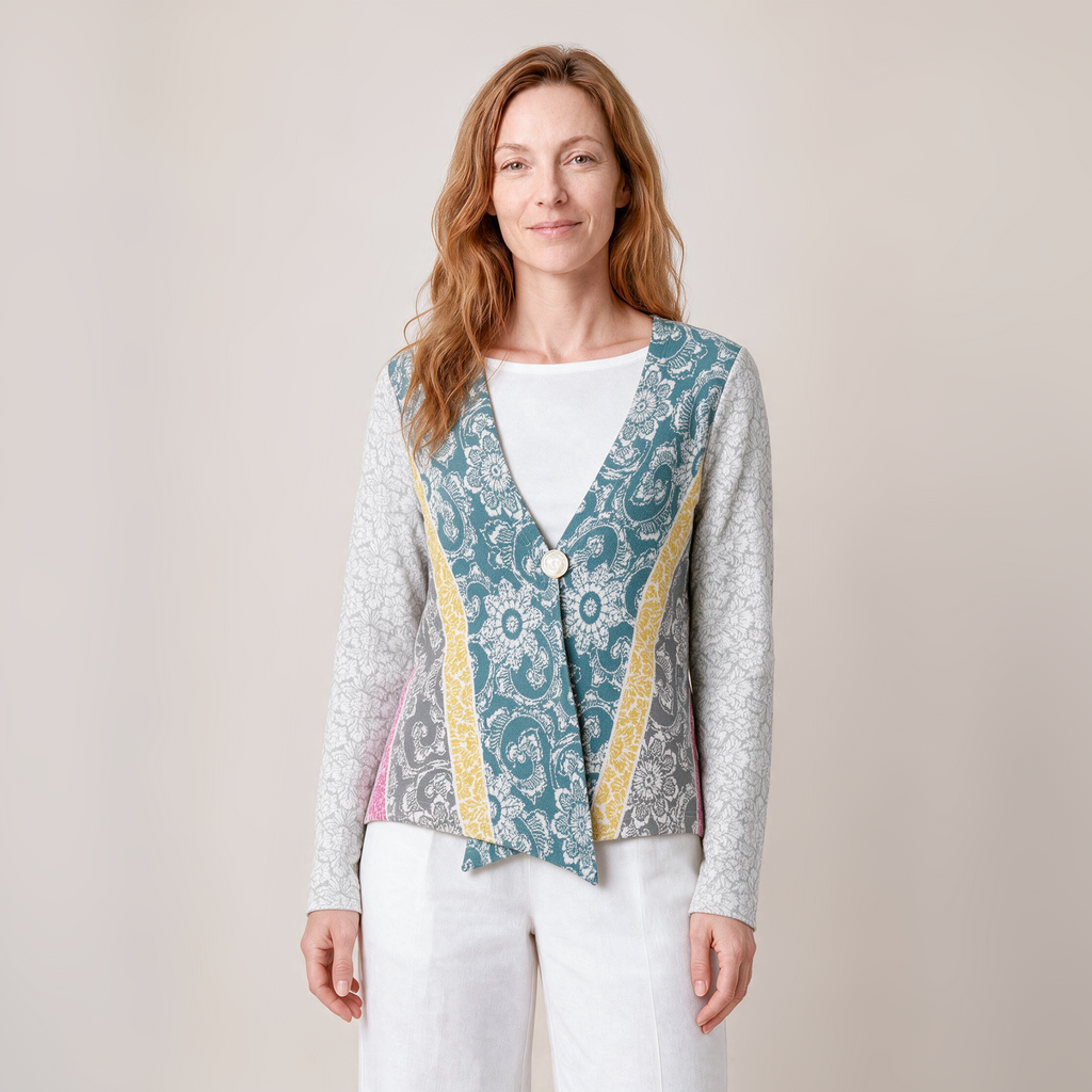 Einknopfjacke grau – Vorderansicht
