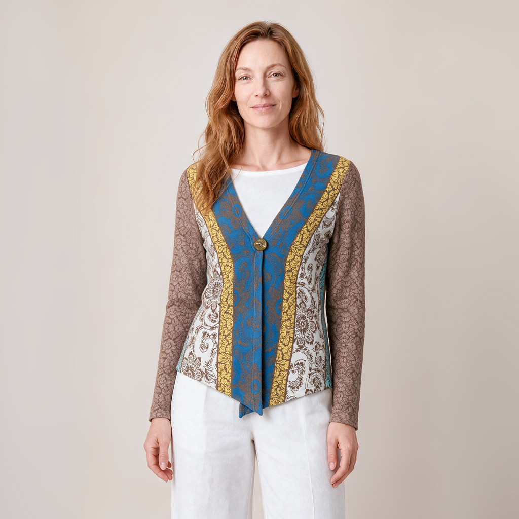 Einknopfjacke braun – Vorderansicht