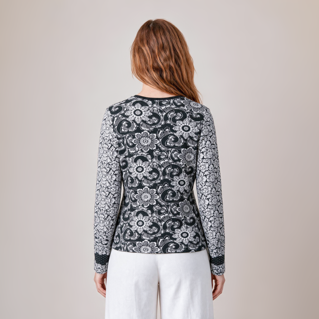 Reißverschlussjacke grau – Rückansicht