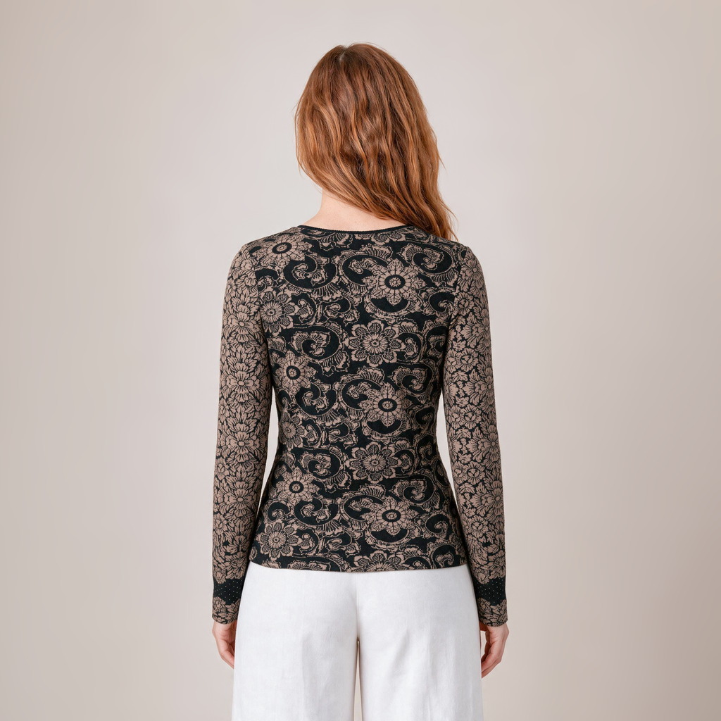 Reißverschlussjacke schwarz – Rückansicht