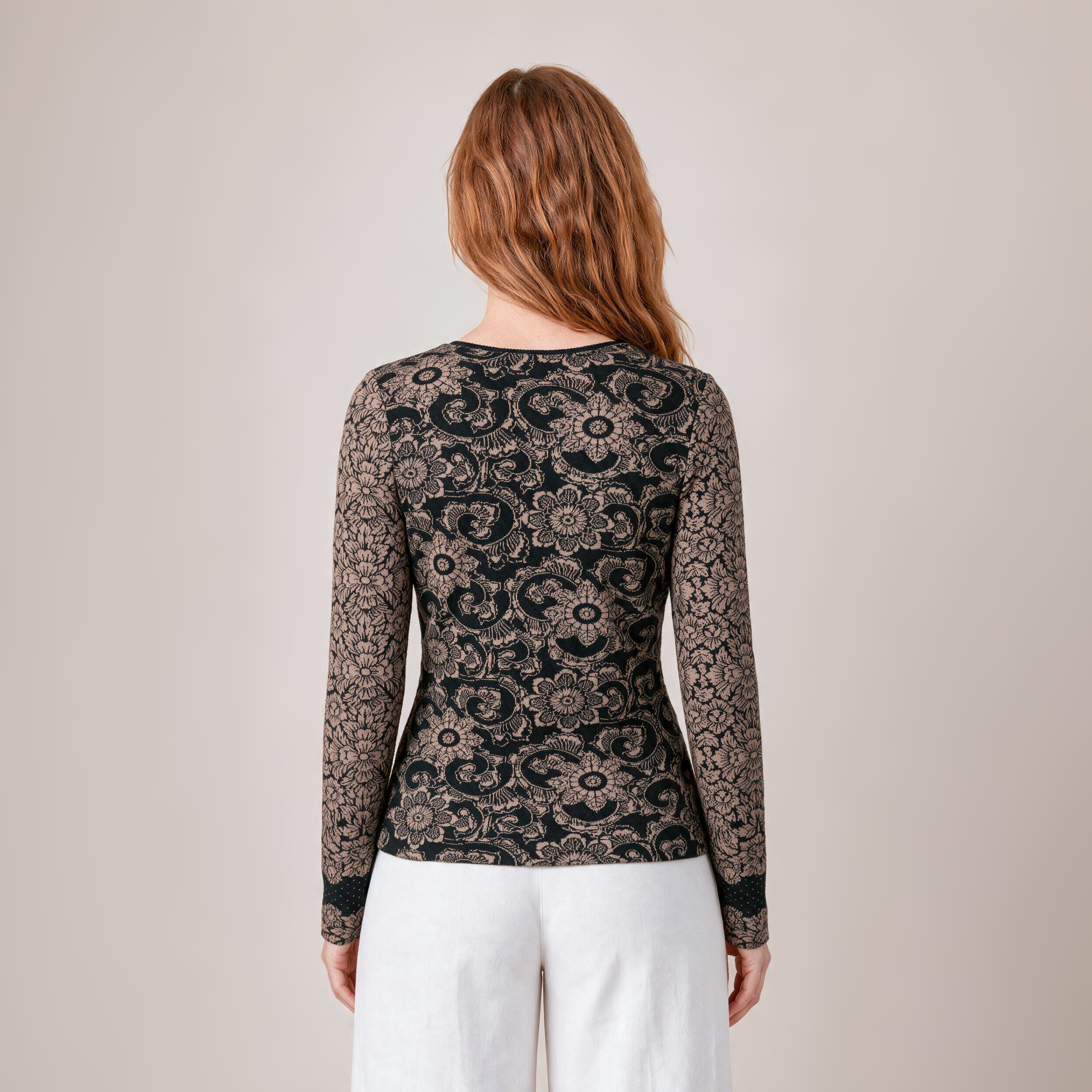 Reißverschlussjacke schwarz – Rückansicht