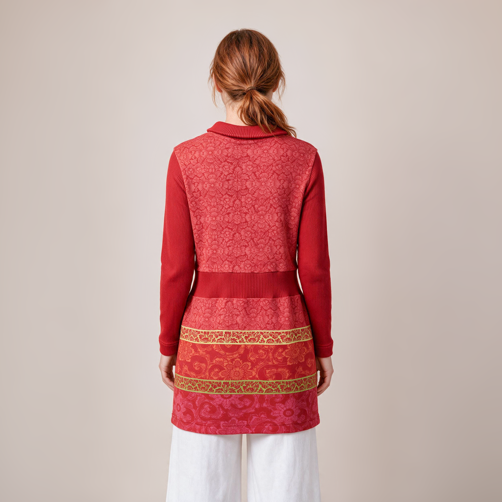 Langjacke rot – Rückansicht
