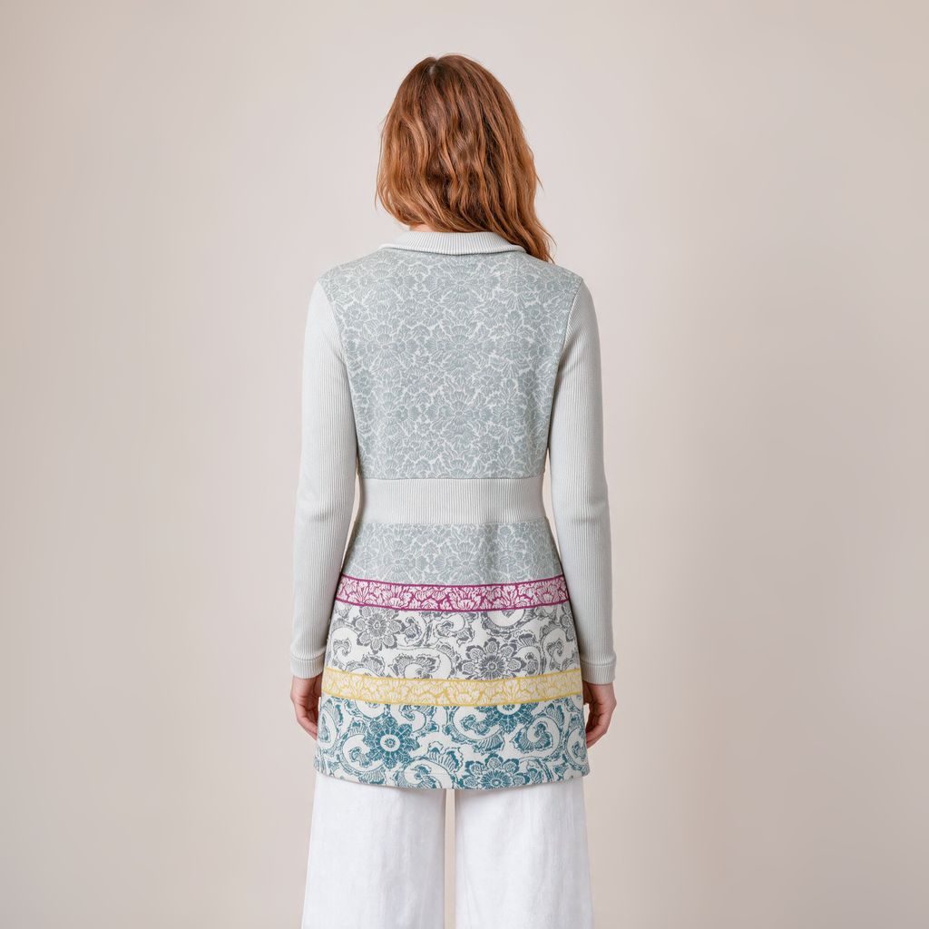 Langjacke grau – Rückansicht
