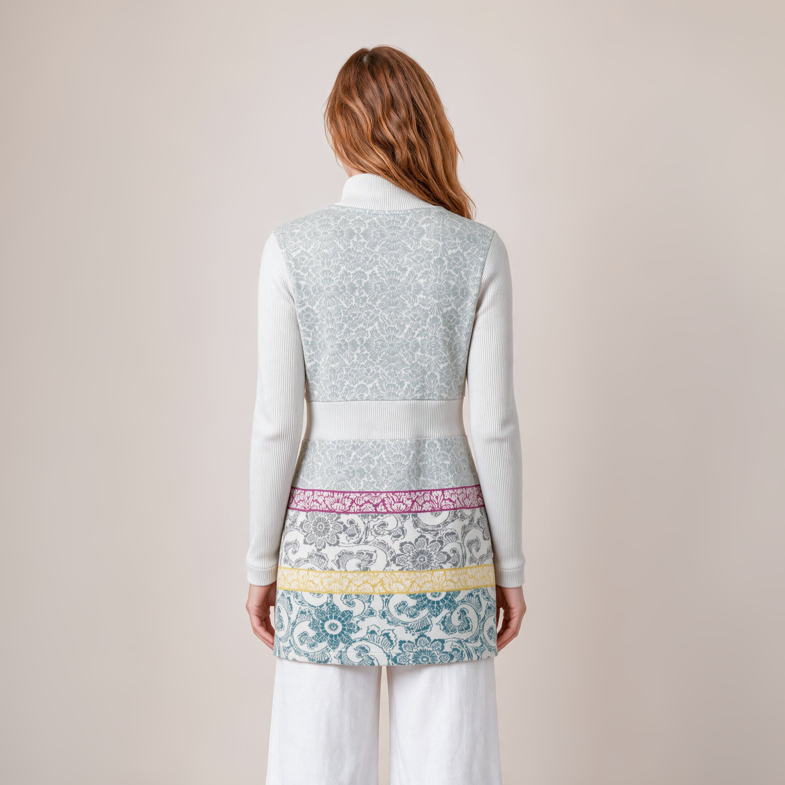 Langjacke grau – Rückansicht