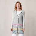 Langjacke grau – Vorderansicht