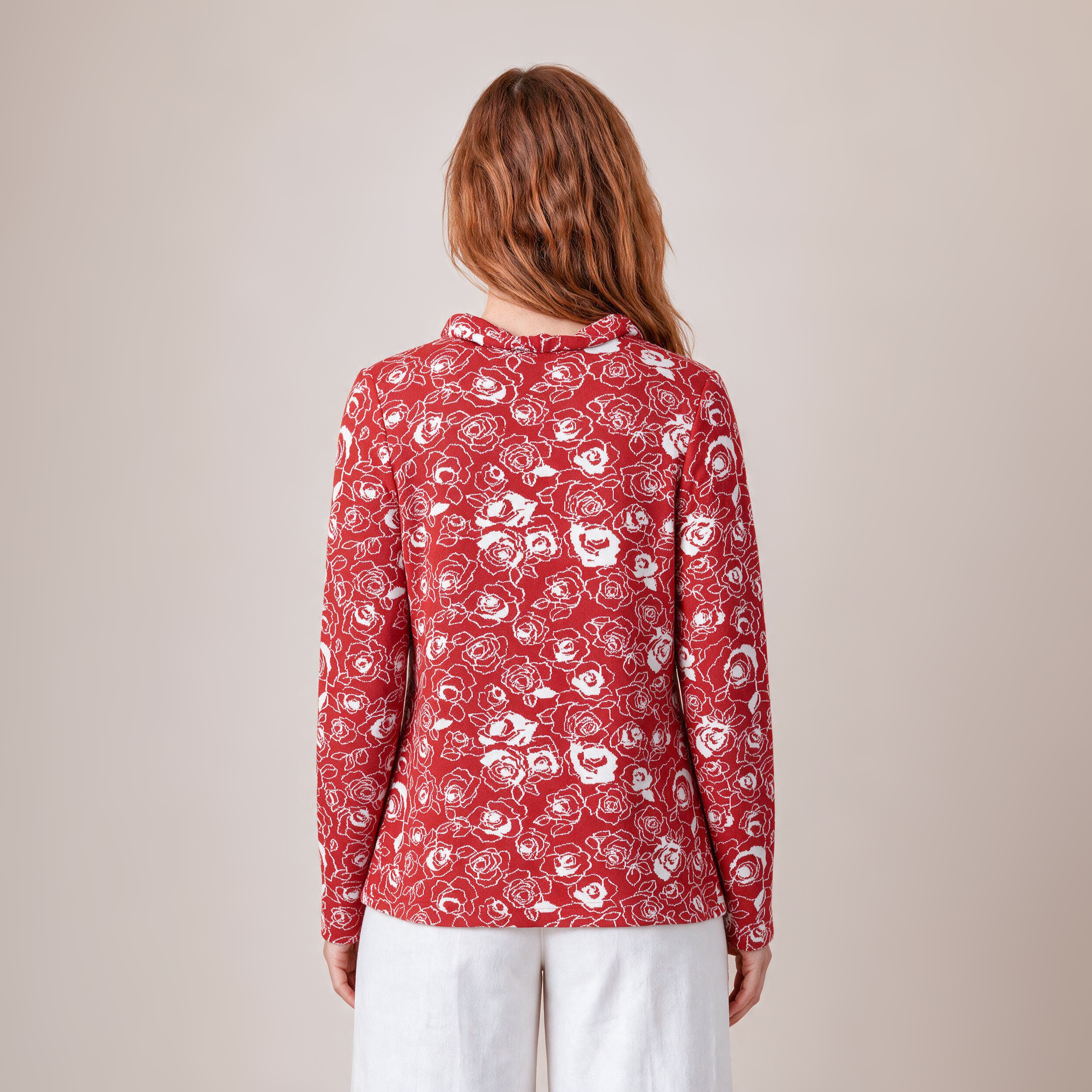 Hüllenjacke rot – Rückansicht