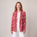 Hüllenjacke rot – Vorderansicht