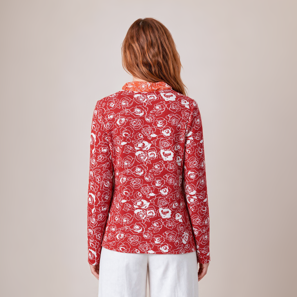 Hüllenjacke rot – Rückansicht