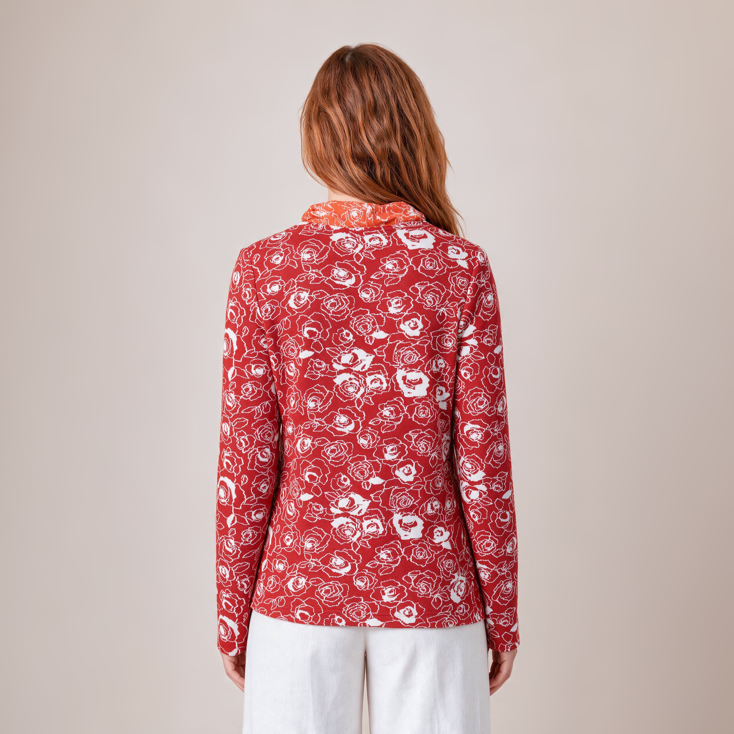 Hüllenjacke rot – Rückansicht