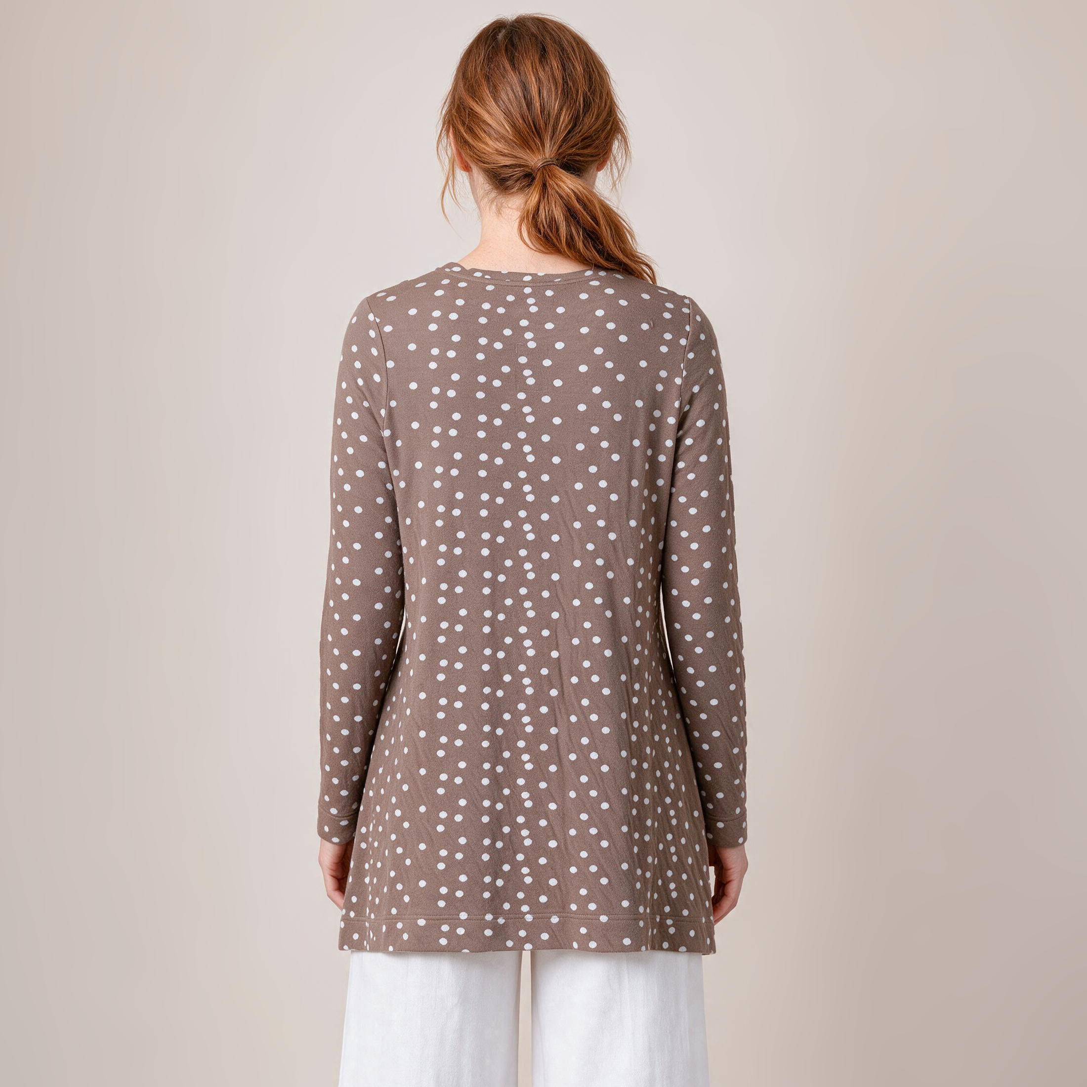 A-Linienpullover natur – Rückansicht