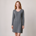 Tupfenkleid grau – Vorderansicht