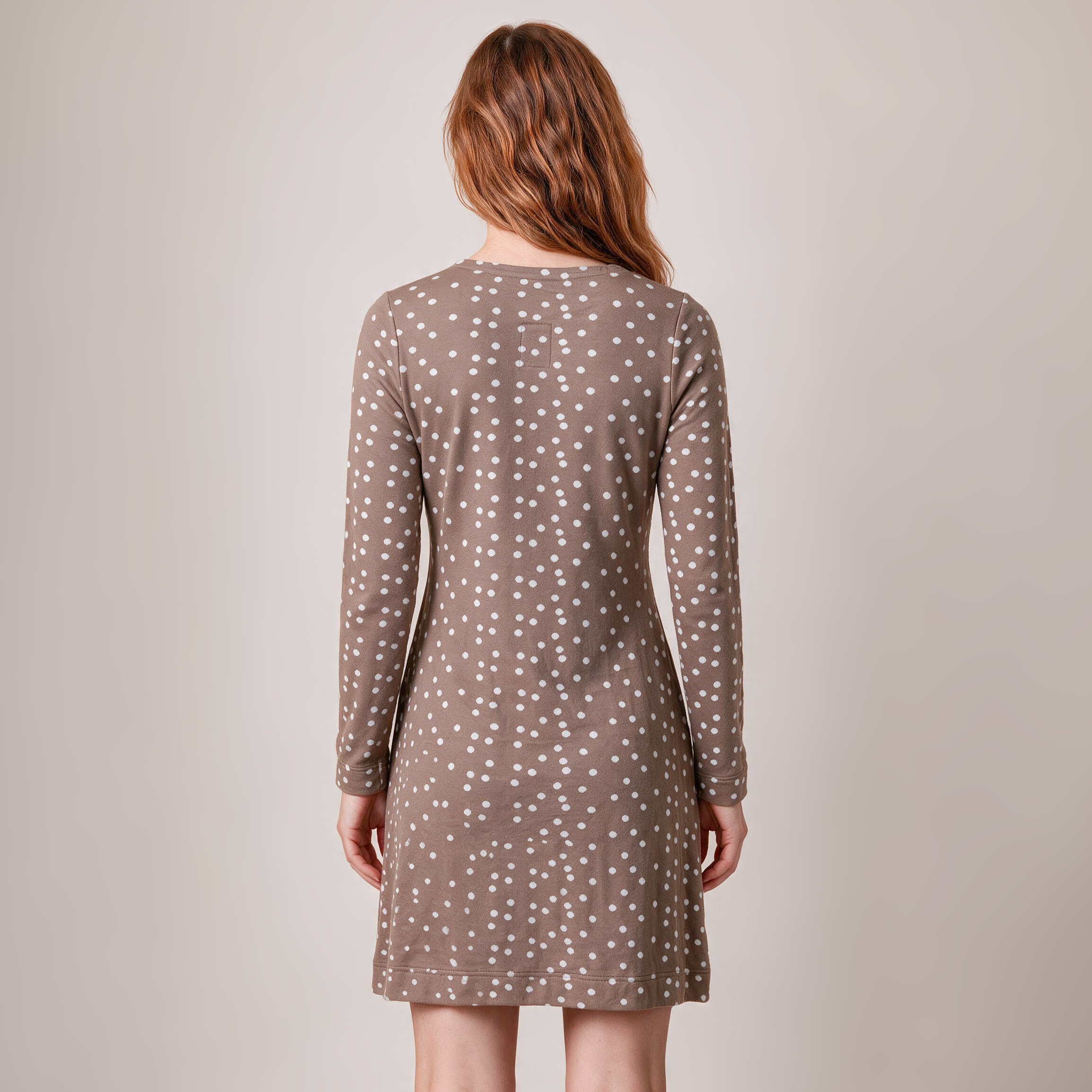 Tupfenkleid natur – Rückansicht