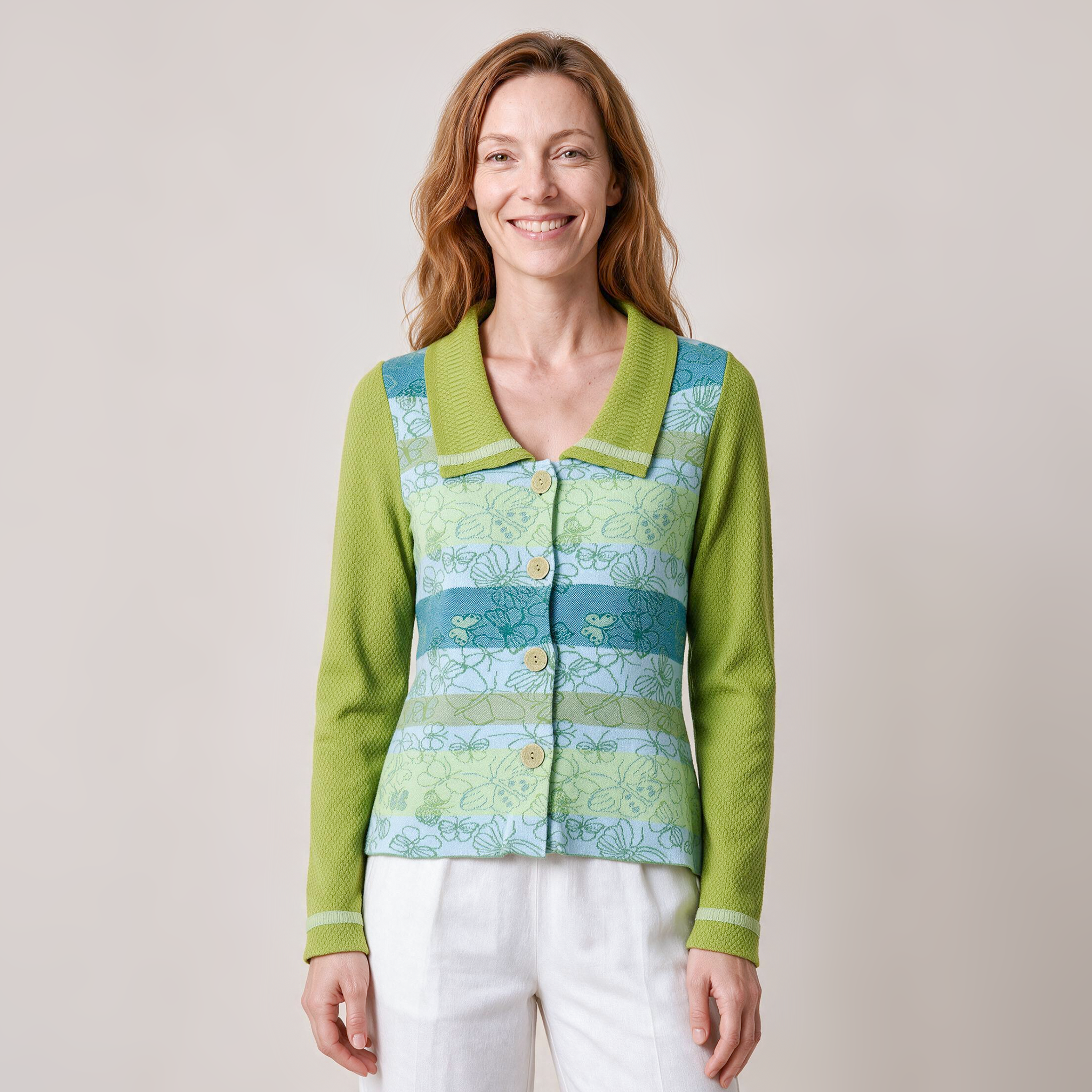 klassische Jacke grün – Vorderansicht