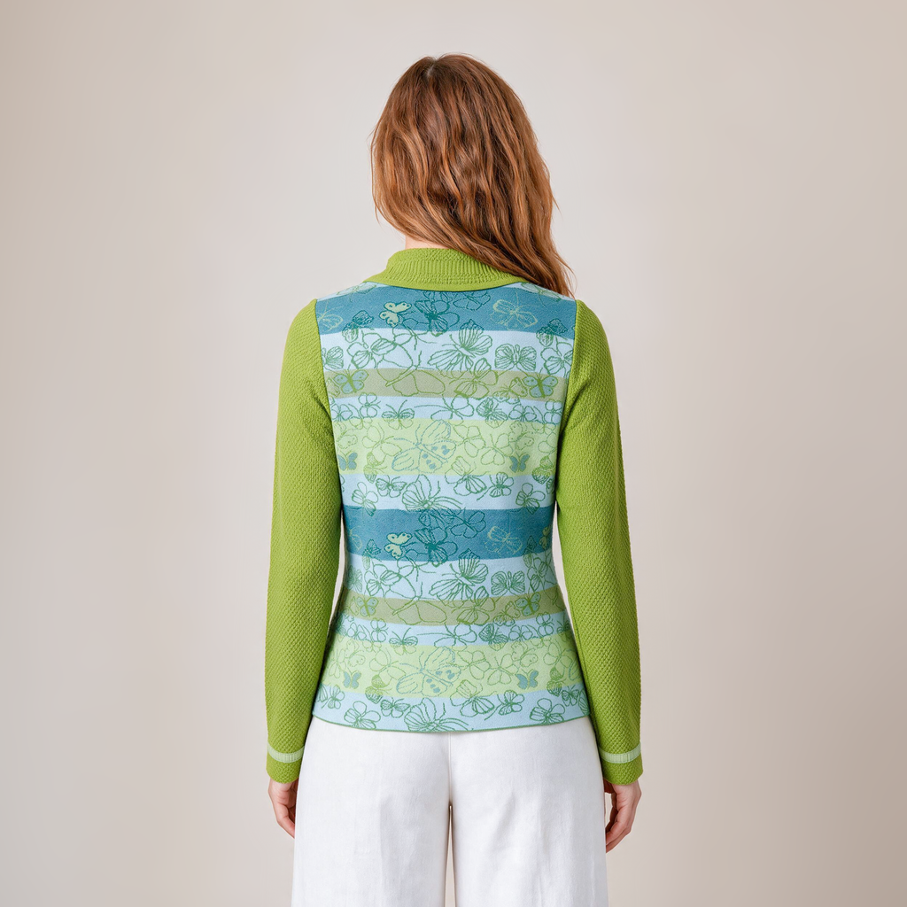klassische Jacke grün – Rückansicht
