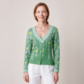 Strickjacke grün – Vorderansicht