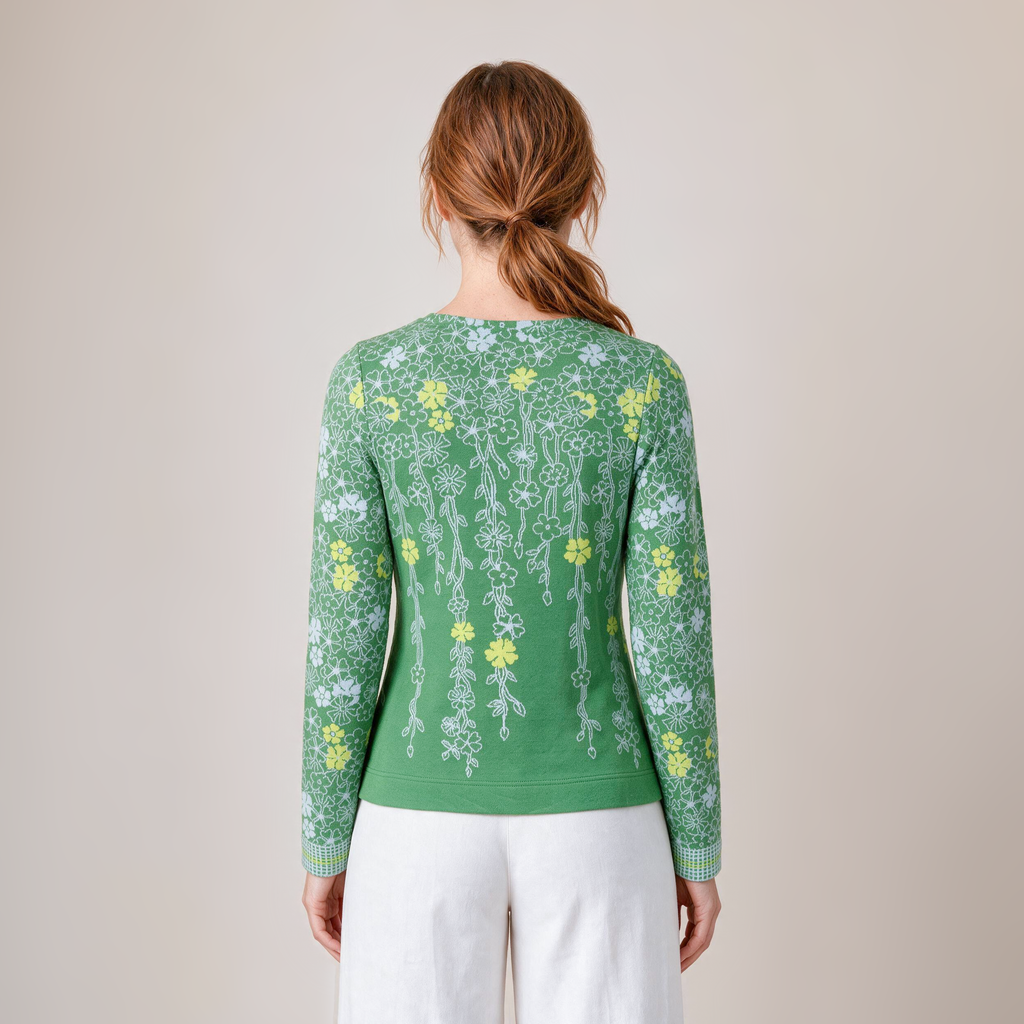 Strickjacke grün – Rückansicht