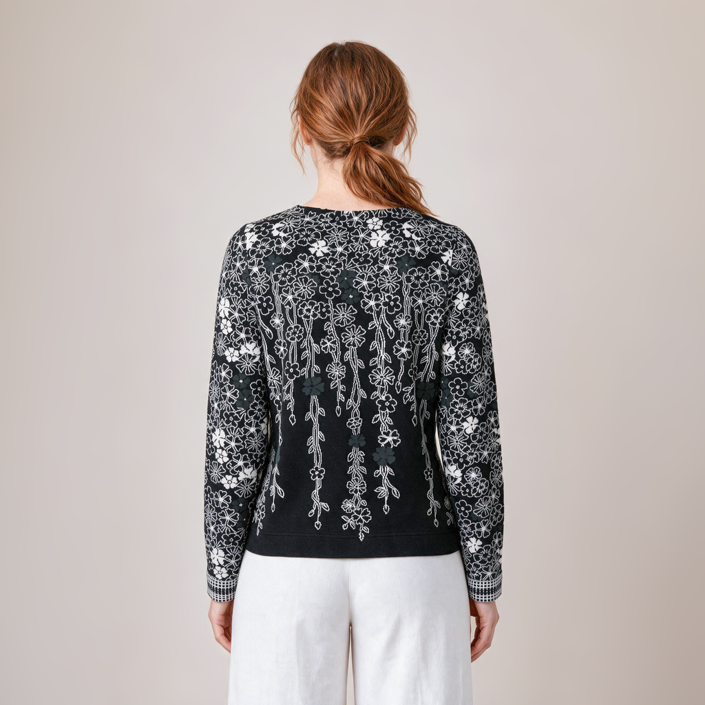 Strickjacke schwarz – Rückansicht