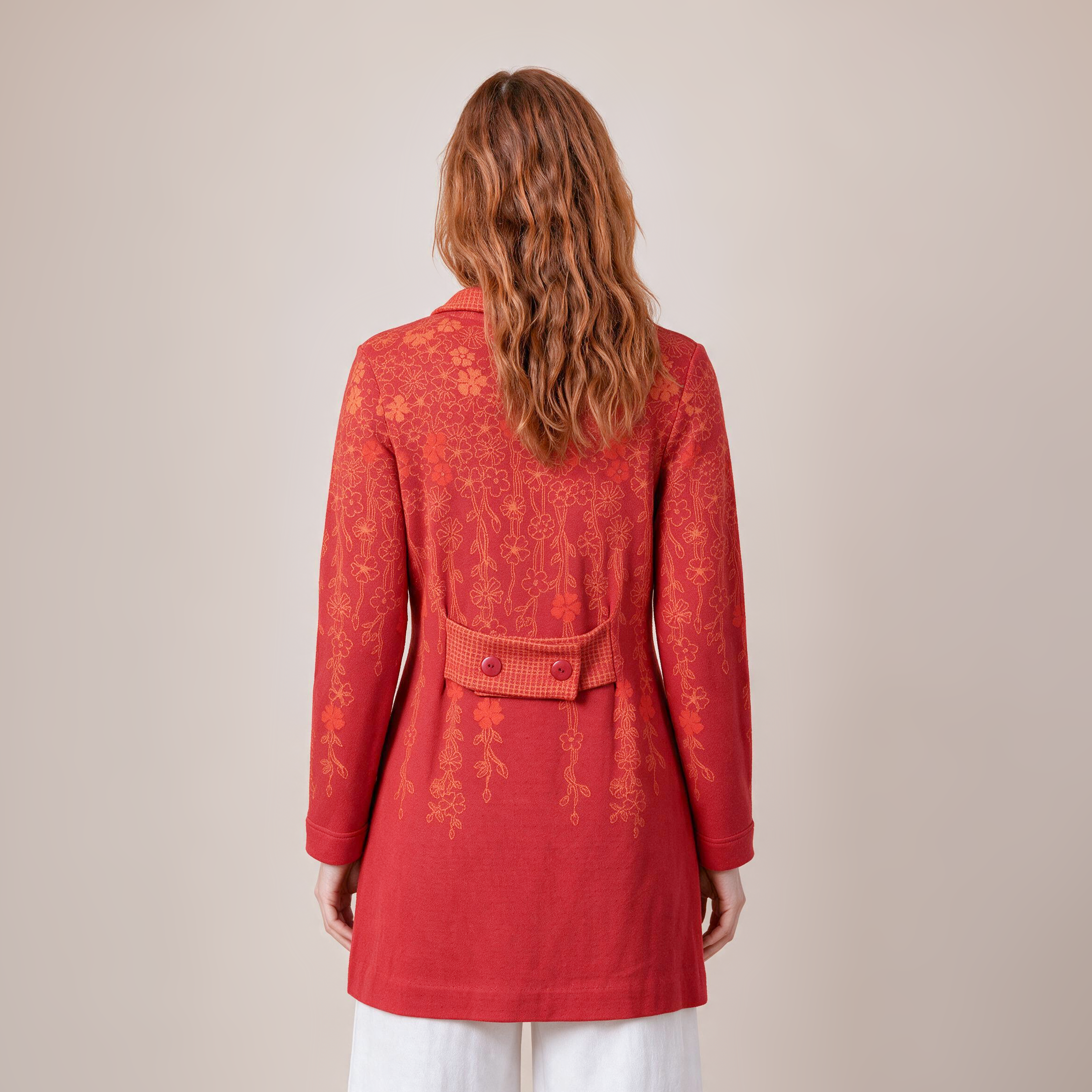 Langjacke rot – Rückansicht