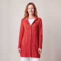 Langjacke rot – Vorderansicht