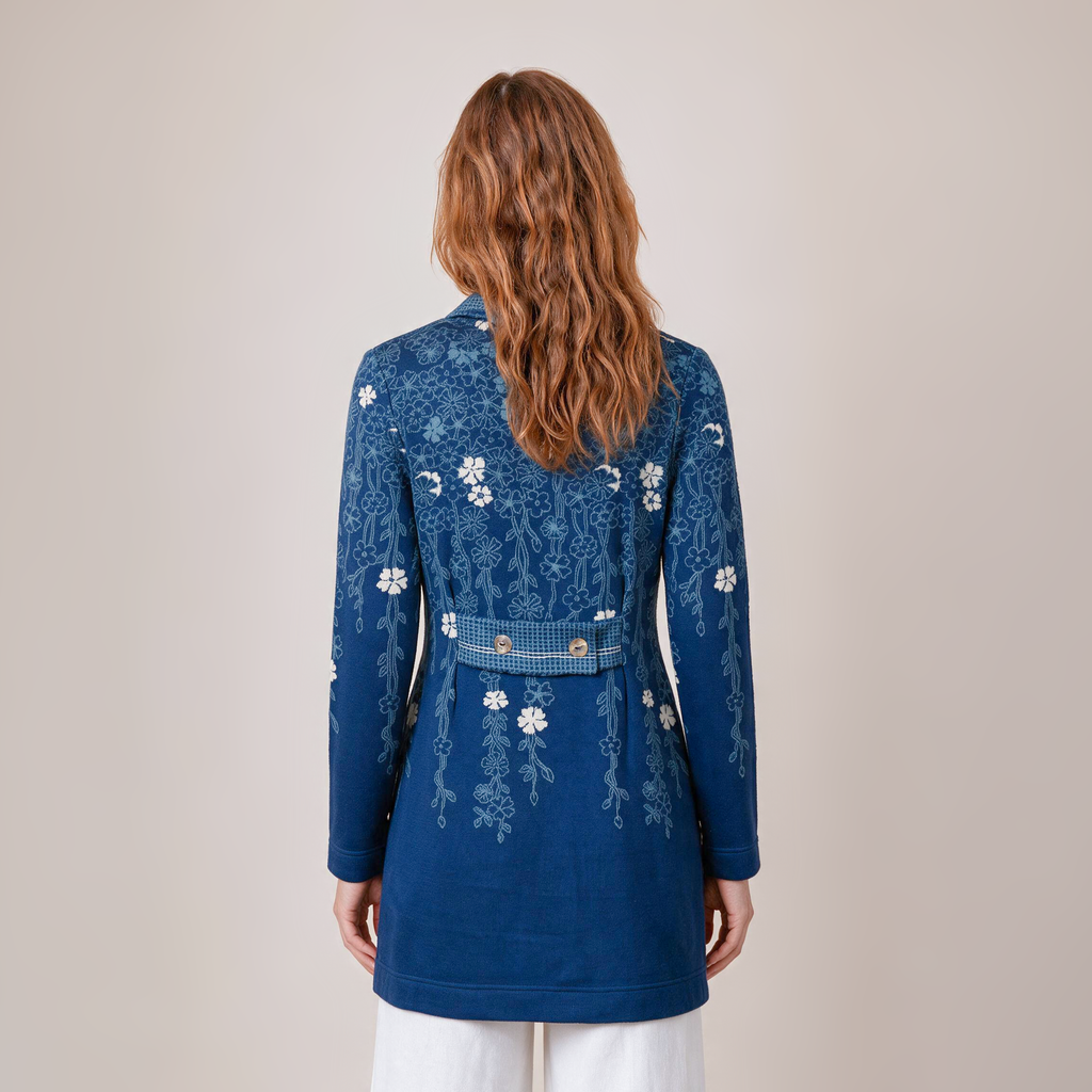 Langjacke blau – Rückansicht
