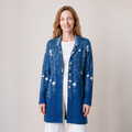 Langjacke blau – Vorderansicht