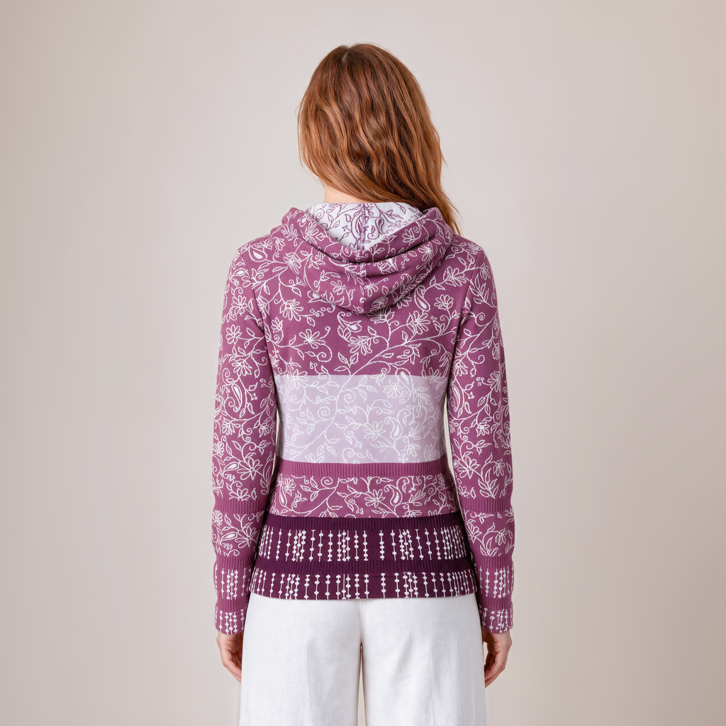 Kapuzenjacke lila – Rückansicht