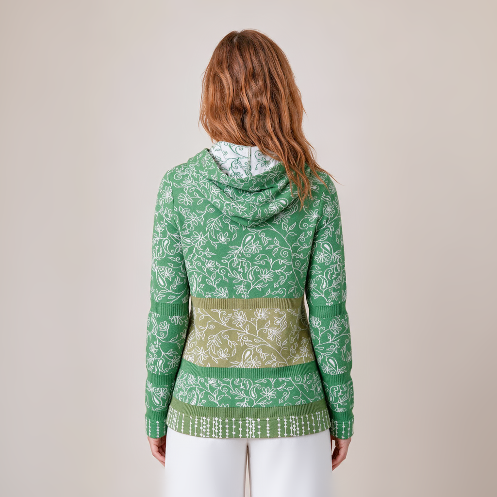 Kapuzenjacke grün – Rückansicht