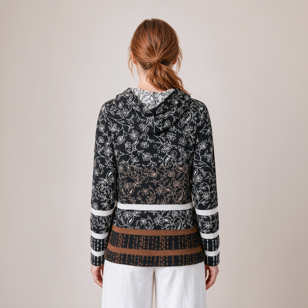 Kapuzenjacke schwarz – Rückansicht