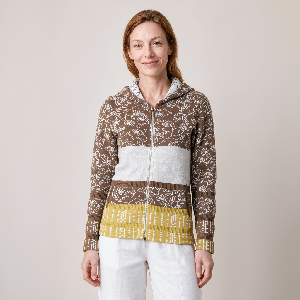 Kapuzenjacke natur – Vorderansicht