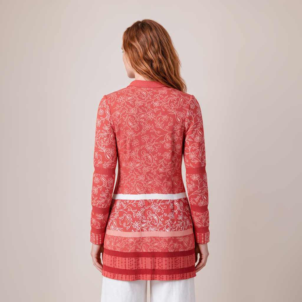 Langjacke rot – Rückansicht