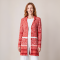 Langjacke rot – Vorderansicht