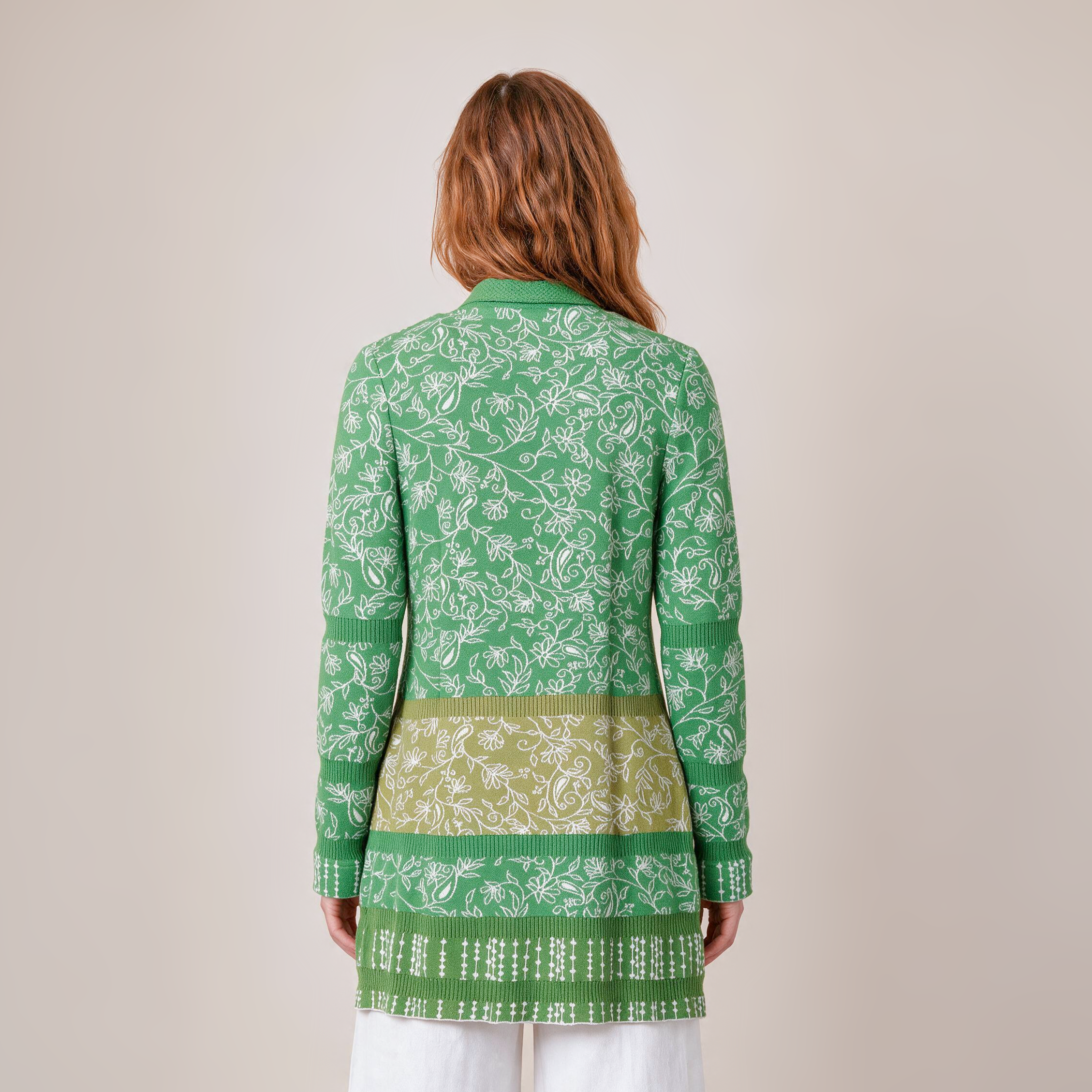 Langjacke grün – Rückansicht