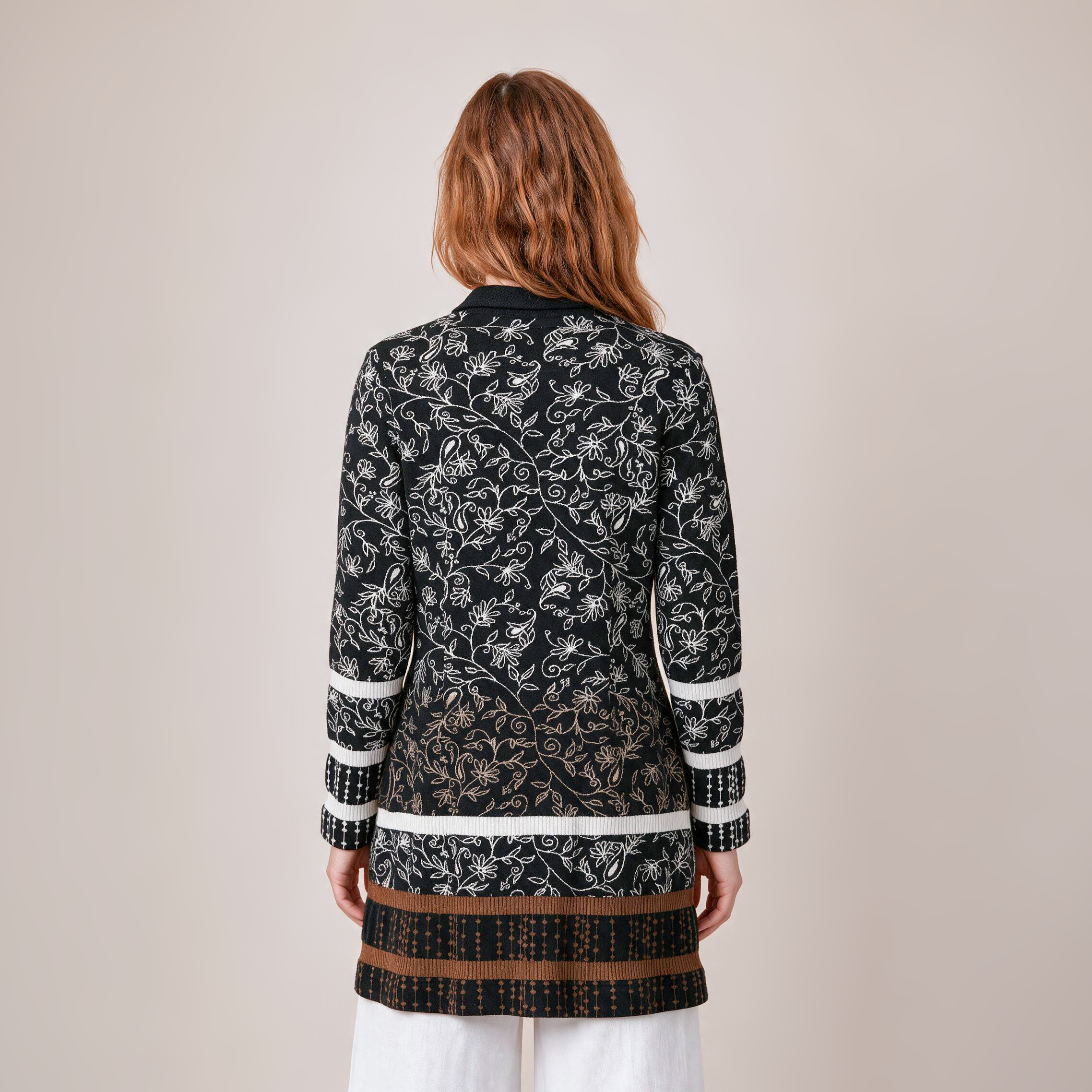 Langjacke schwarz – Rückansicht