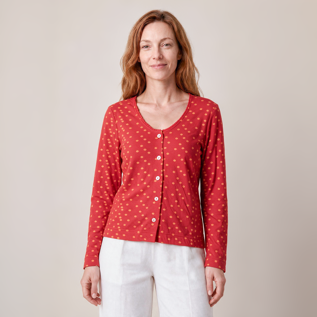 klassische Jacke rot – Vorderansicht