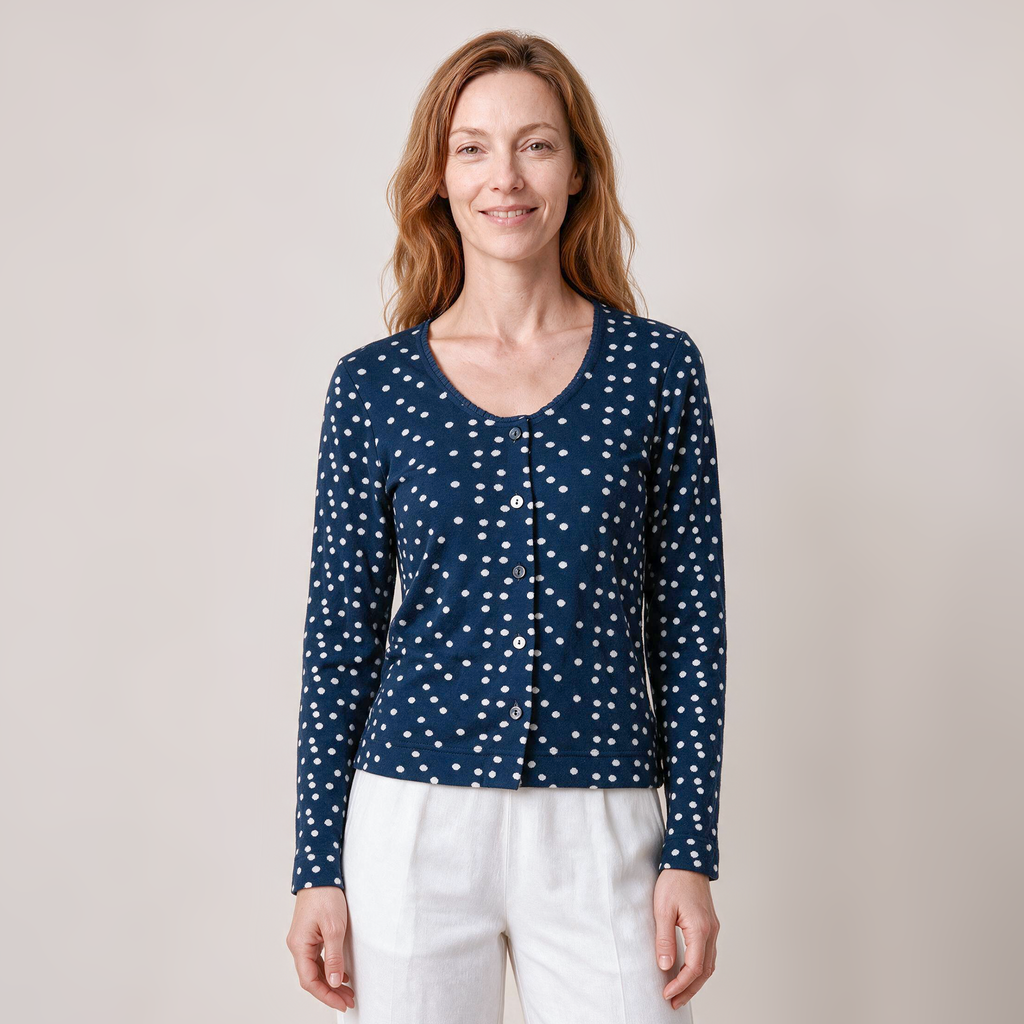 klassische Jacke blau – Vorderansicht