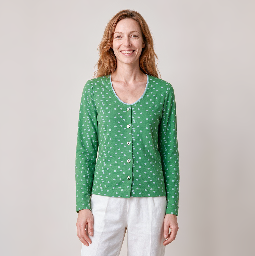 klassische Jacke grün – Vorderansicht