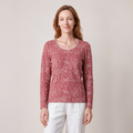 klassischer Pullover rosa – Vorderansicht