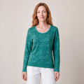 klassischer Pullover petrol – Vorderansicht