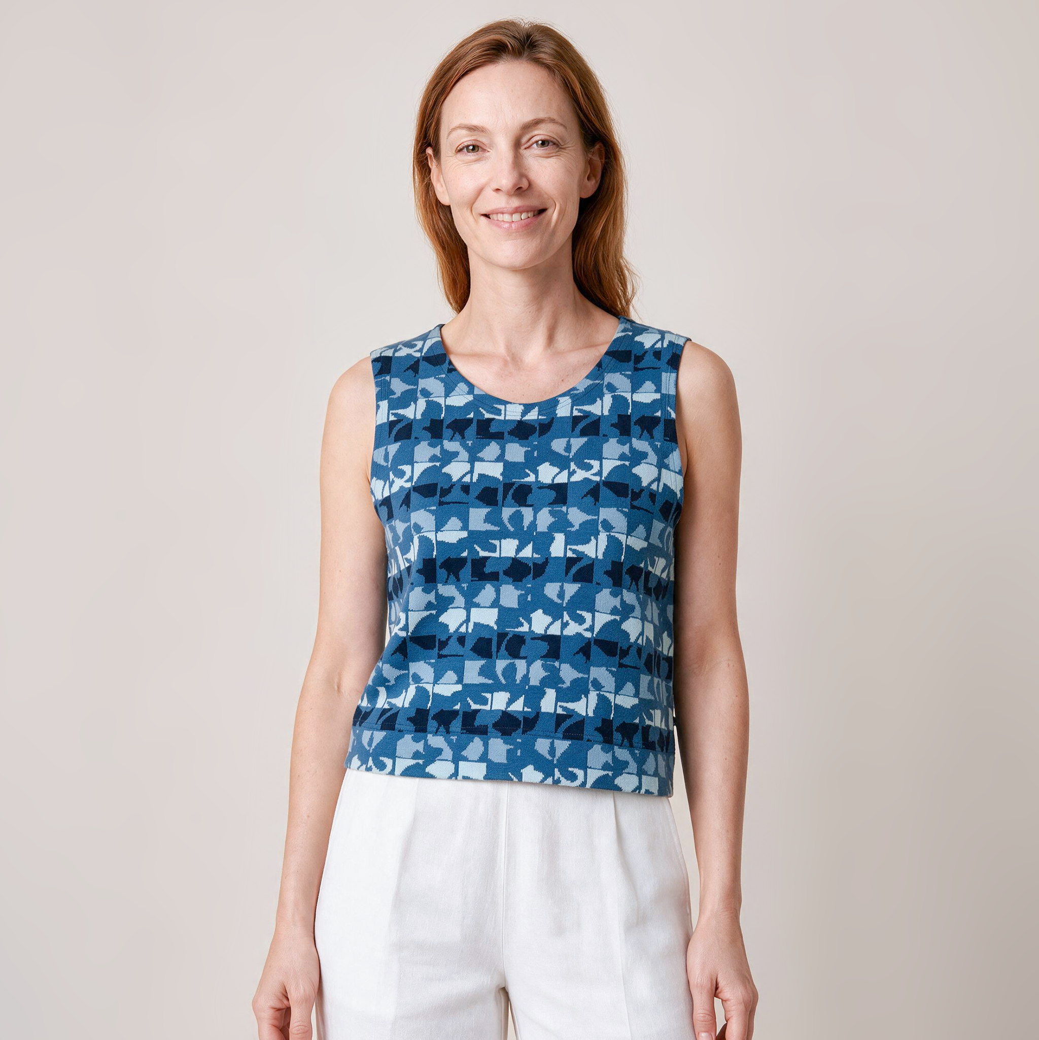 Top blau – Vorderansicht