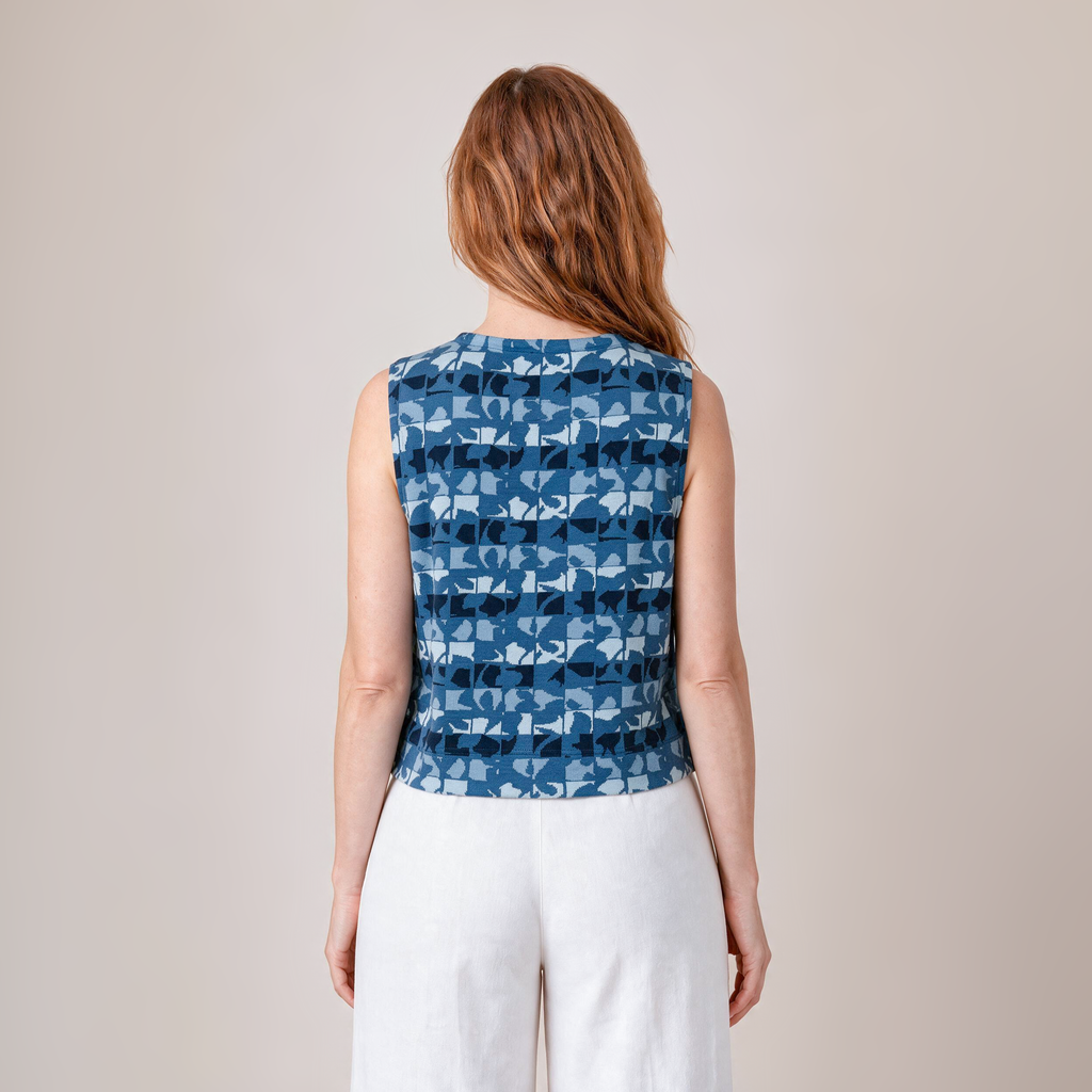 Top blau – Rückansicht