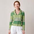 Jacke mit Kragen grün – Vorderansicht