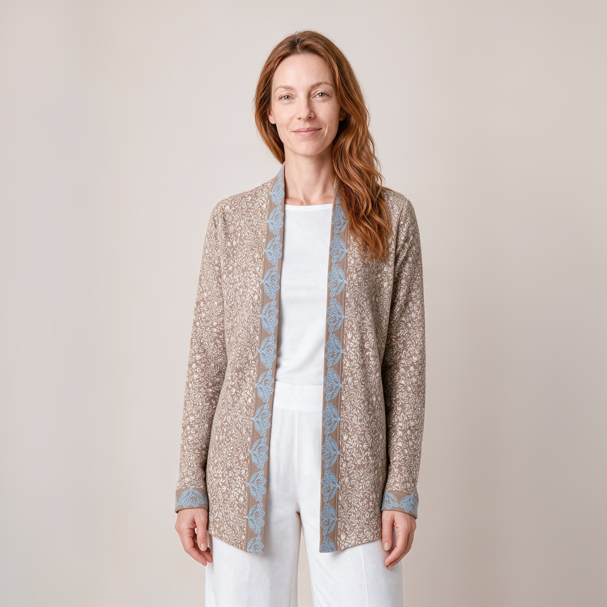 Hüllenjacke natur – Vorderansicht