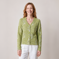 Jacke mit Kragen grün – Vorderansicht