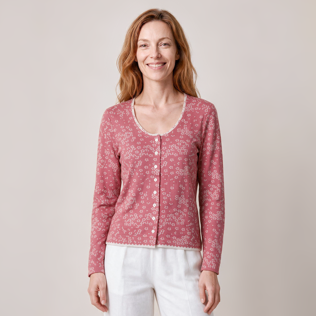 klassische Jacke rosa – Vorderansicht