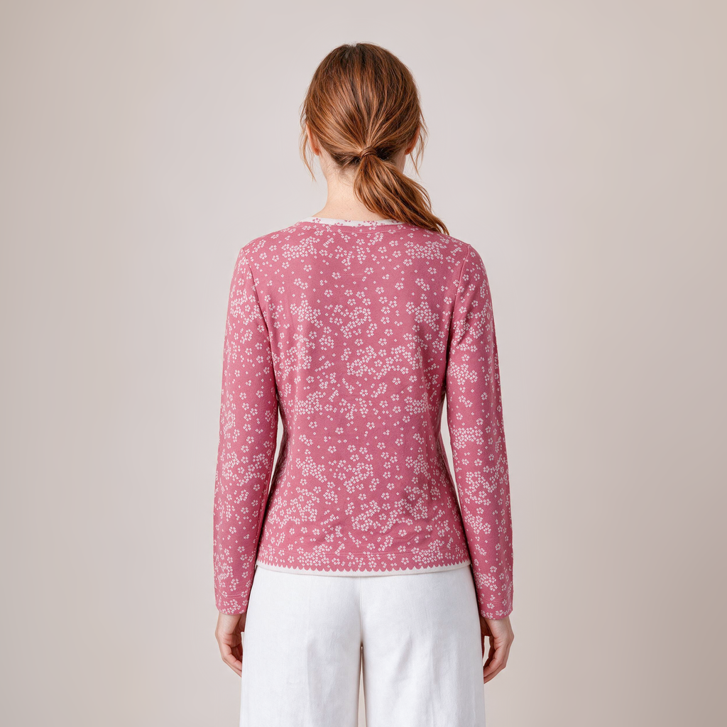 klassische Jacke rosa – Rückansicht