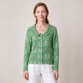 Jacke mit Kragen grün – Vorderansicht