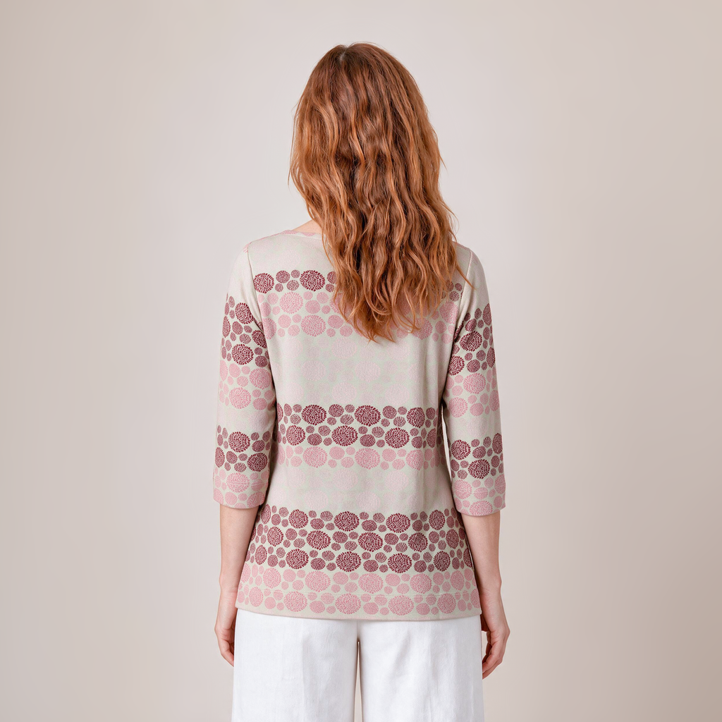 klassischer Pullover rosa – Rückansicht